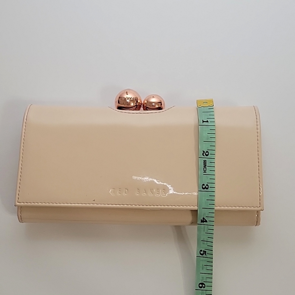 Ted Baker Crystal top gold wallet Matinee in nude pink - Picture 7 of 10